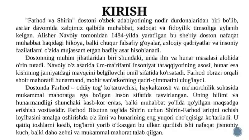 "Farhod va Shirin" dostonida ilm va hunar 3