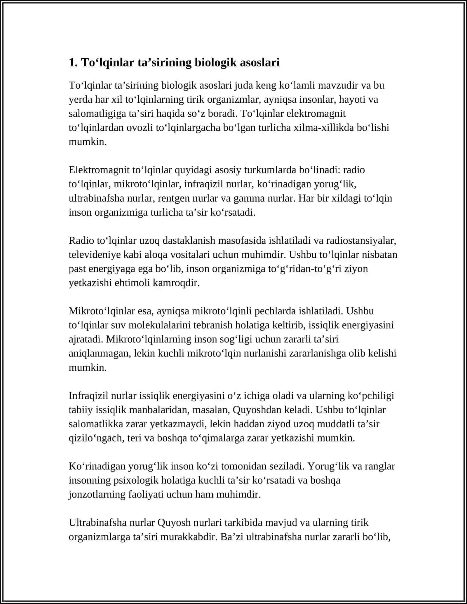 MEXANIK TOʻLQINLARNING INSON ORGANIZMGA TAʼSIRI 3