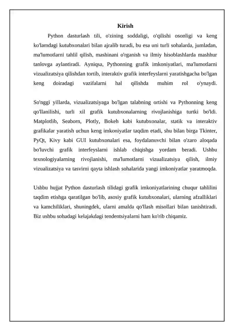 Python-da grafik imkoniyatlar: Asosiy kutubxonalar va rivojlanish tarixi 3