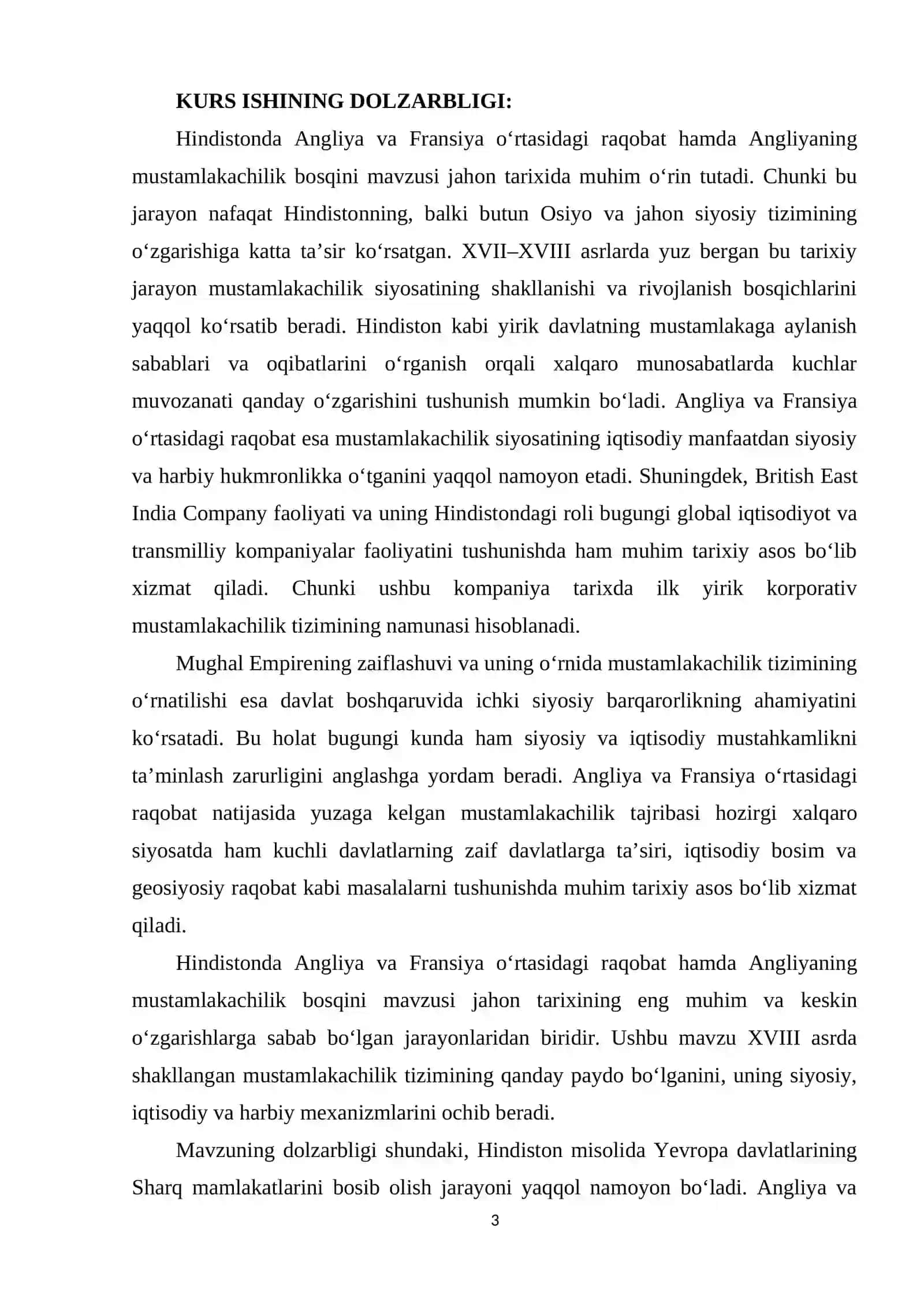 HINDISTONDA ANGLIYA FRANSIYA RAQOBATI XVII ASR 2 YARMISA ANGLIYANING HINDISTONDAGI MUSTAMLAKA BOSQINI 3