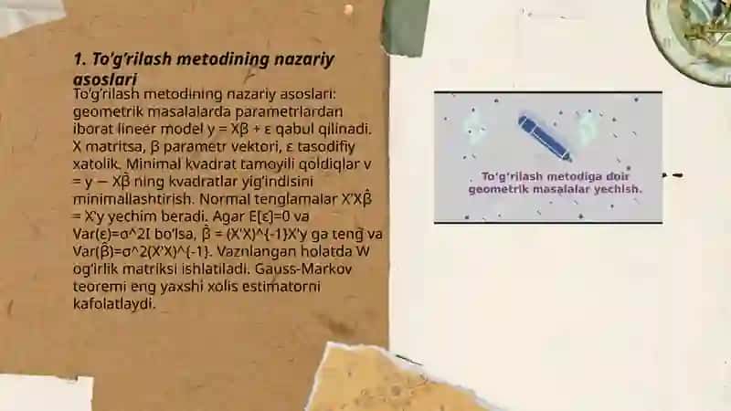 To’g’rilash metodiga doir geometrik masalalar 3