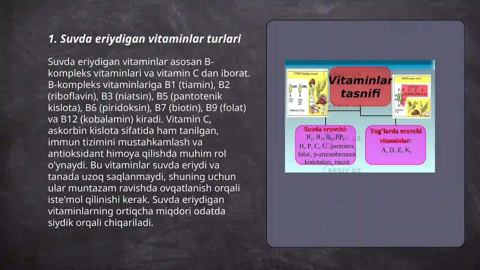 Suvda eriydigan vitaminsimon moddalar 3