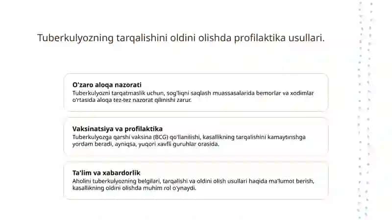 Tuberkulyozga qarshi muassasalarda infeksion nazoratni olib borish 3