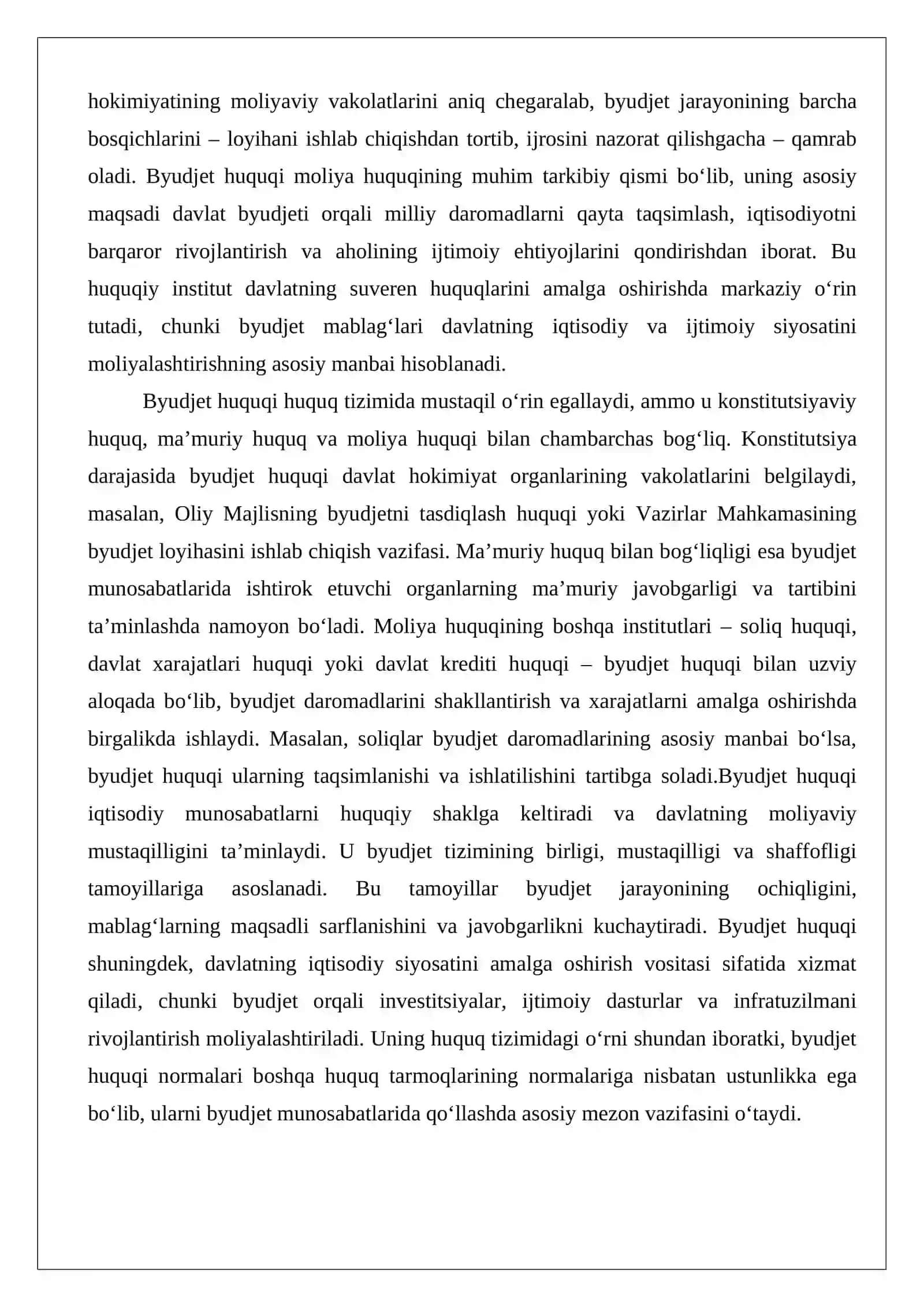 Byudjet huquqi va predmeti, byudjet huquqi tamoyillari 3