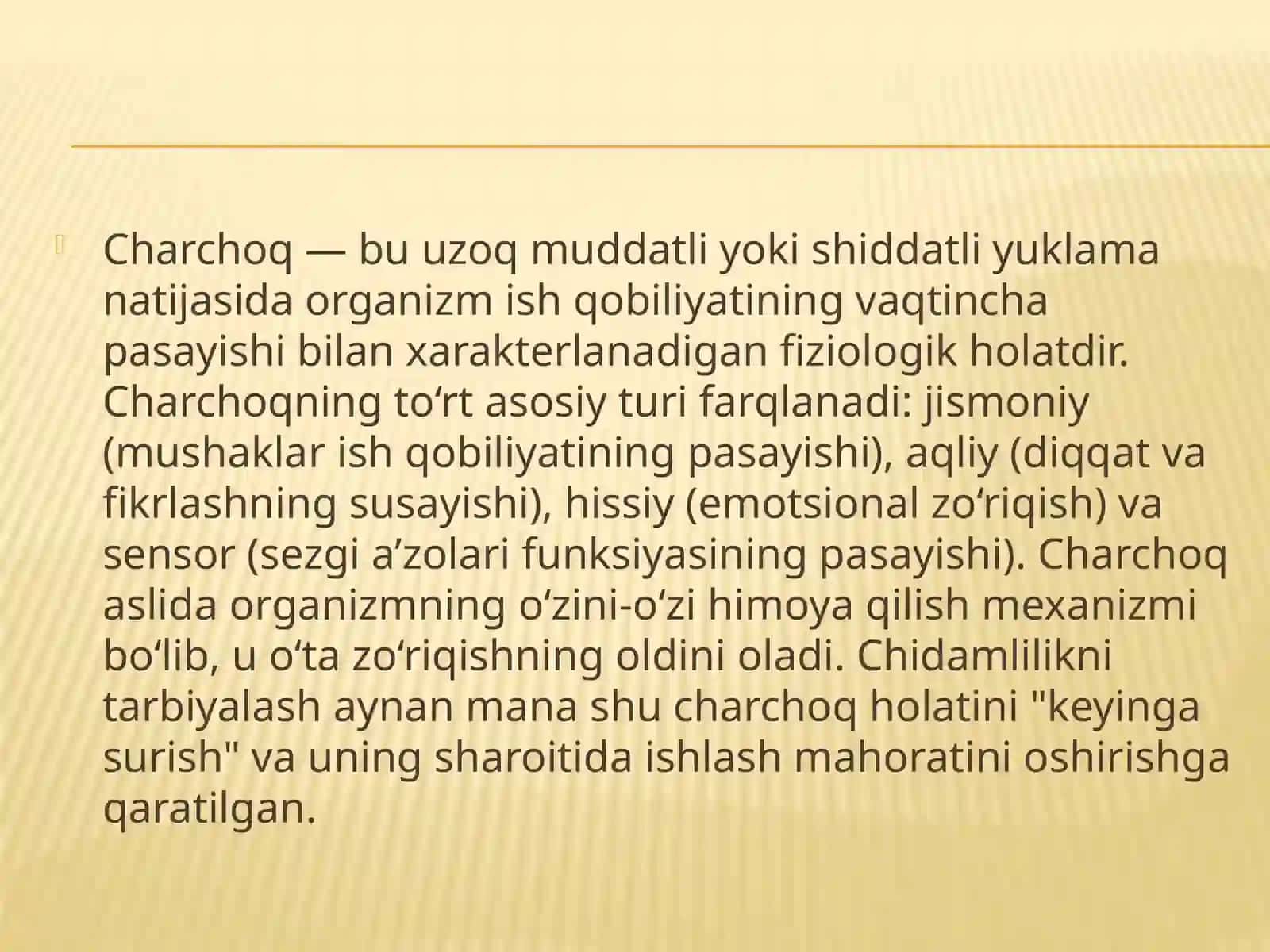 Chidamlilik tushunchasi, turlari va uni tarbiyalash metodikasi 3