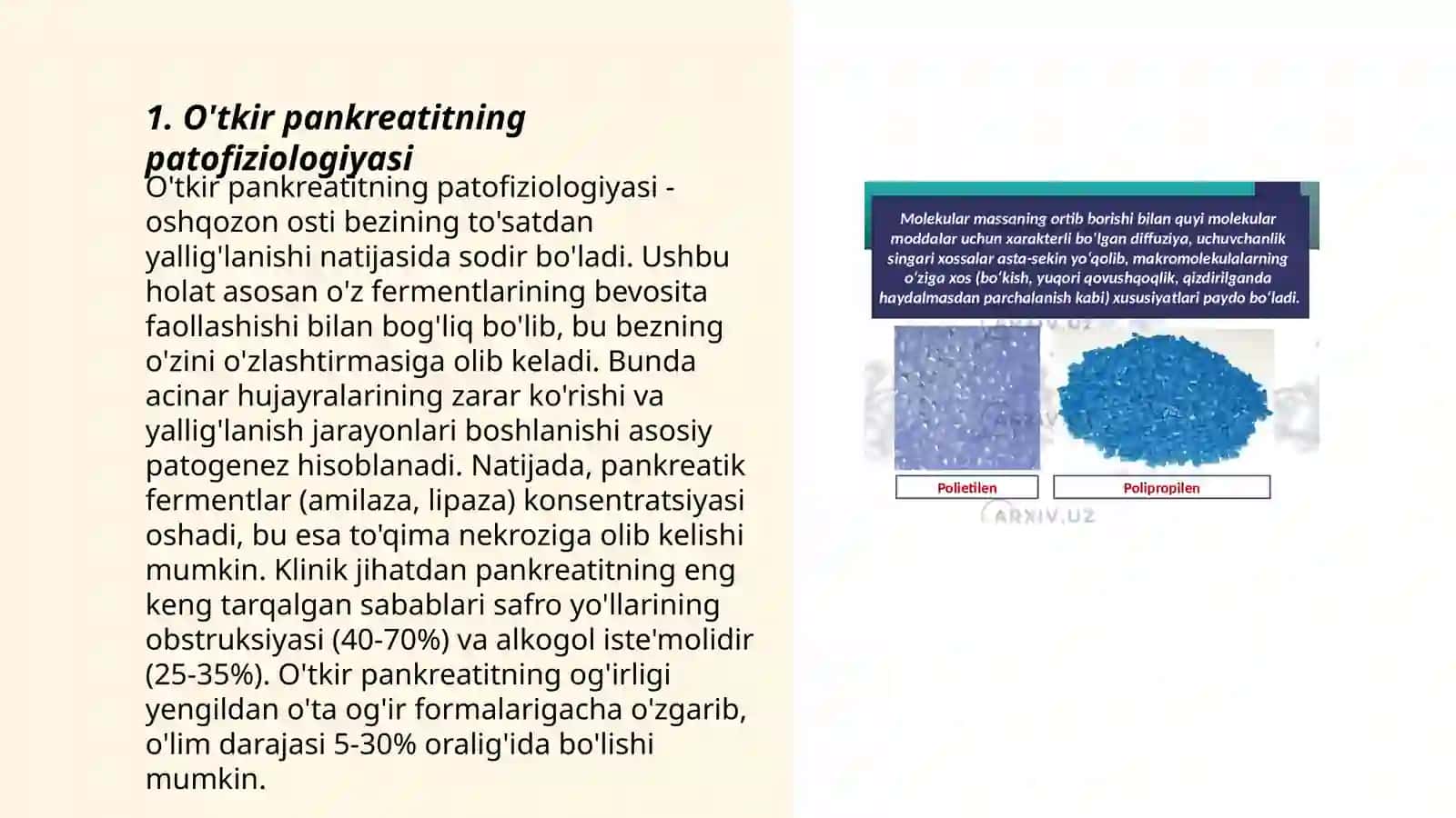 O'tkir pankreatit kelib chiqishi va davolashning biokimyoviy asoslari 3