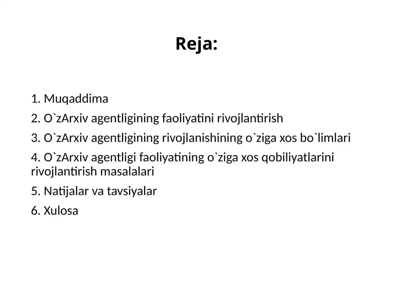 Oʻzbekistonda arxiv ishi tarixi fanidan tayyorlagan ishi 3