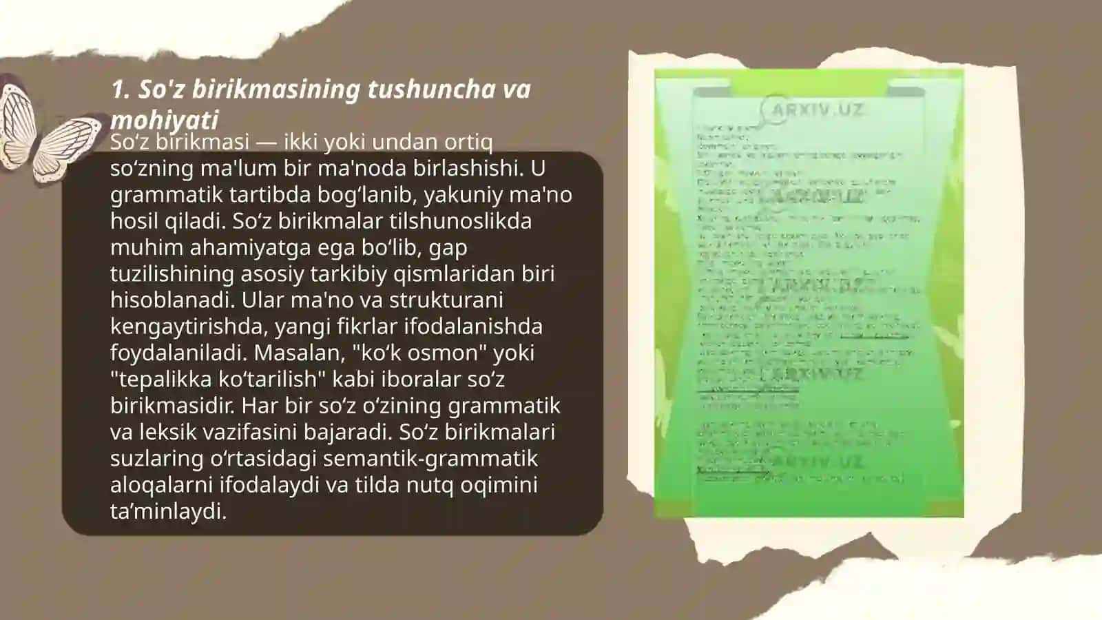So'z birikmasida so'zlarning o'zaro birikish usullari 3