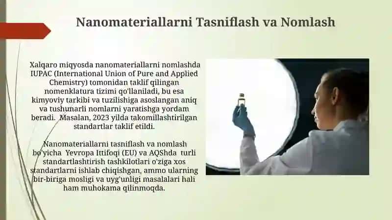 Nanotolalarni Standartlashtirish. 3