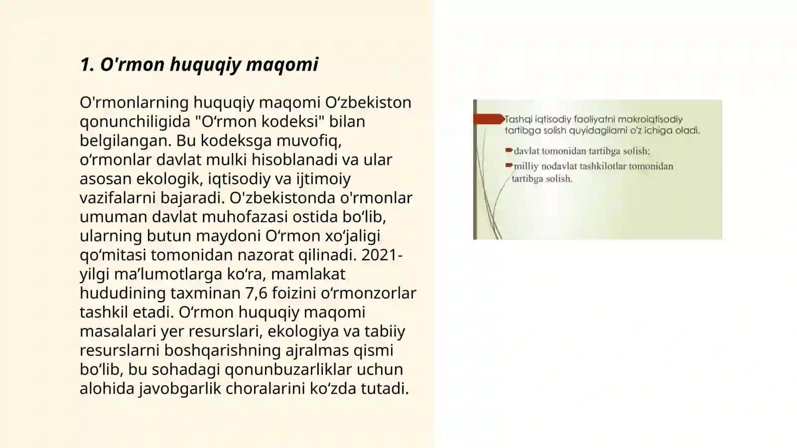 O'rmonlardan foydalanishning huquqiy tartibi 3