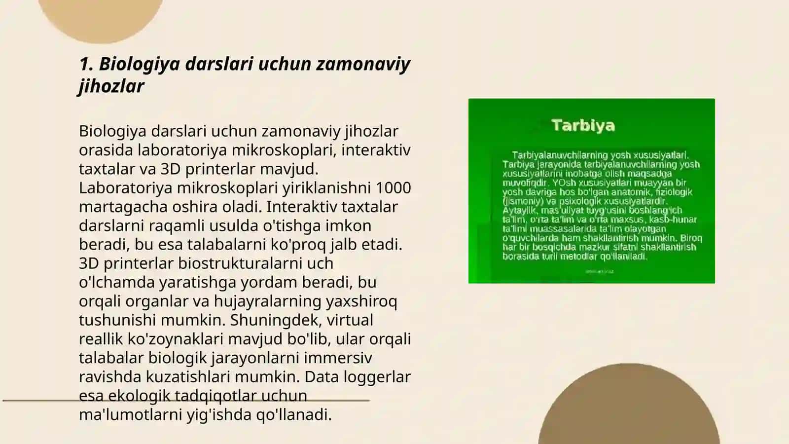 Biologiya o'quv xonasini jihozlash va uning talim tarbiya jarayonida tutgan orni 3