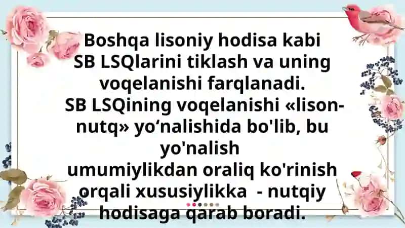 Soʻz birikmasi lisoniy sathda 3