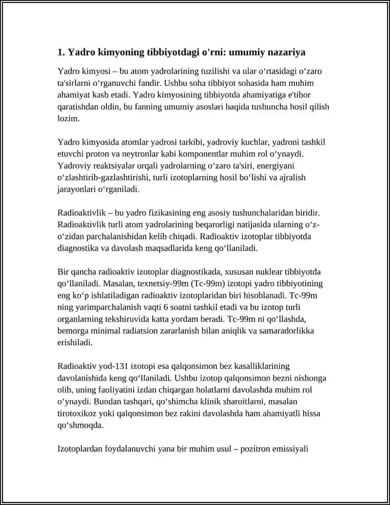 YADRO KIMSONING TIBBIYOTDAGI ÒRNI 3