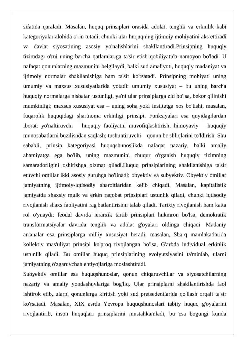 Huquq prinsiplari tushunchasi va mohiyati 3
