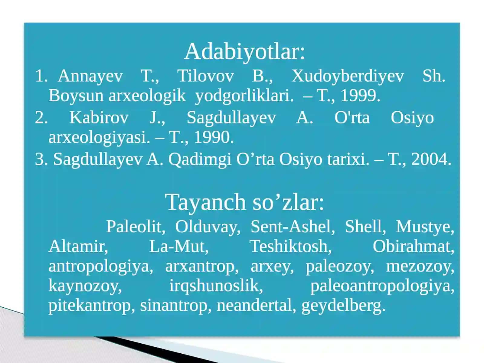 Paleolit Davri Arxeologik Yodgorliklari 3