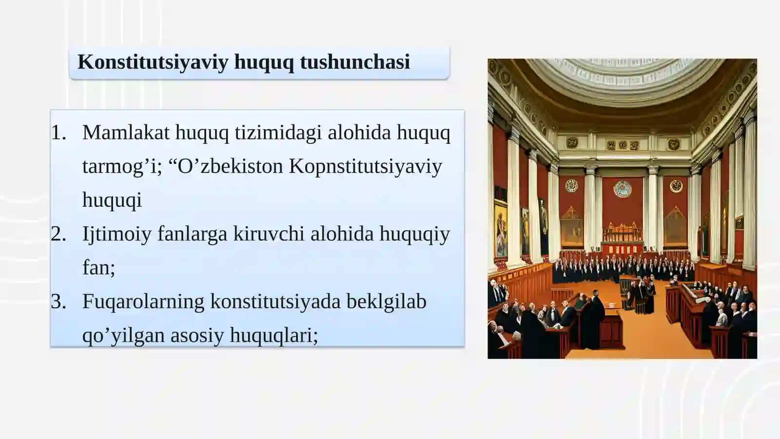 Konstitutsiyaviy huquqning umumiy tasnifi 3
