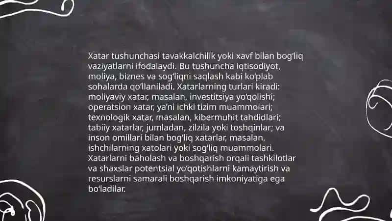 Risk va qaytimning mohiyati va hisoblanishi 3