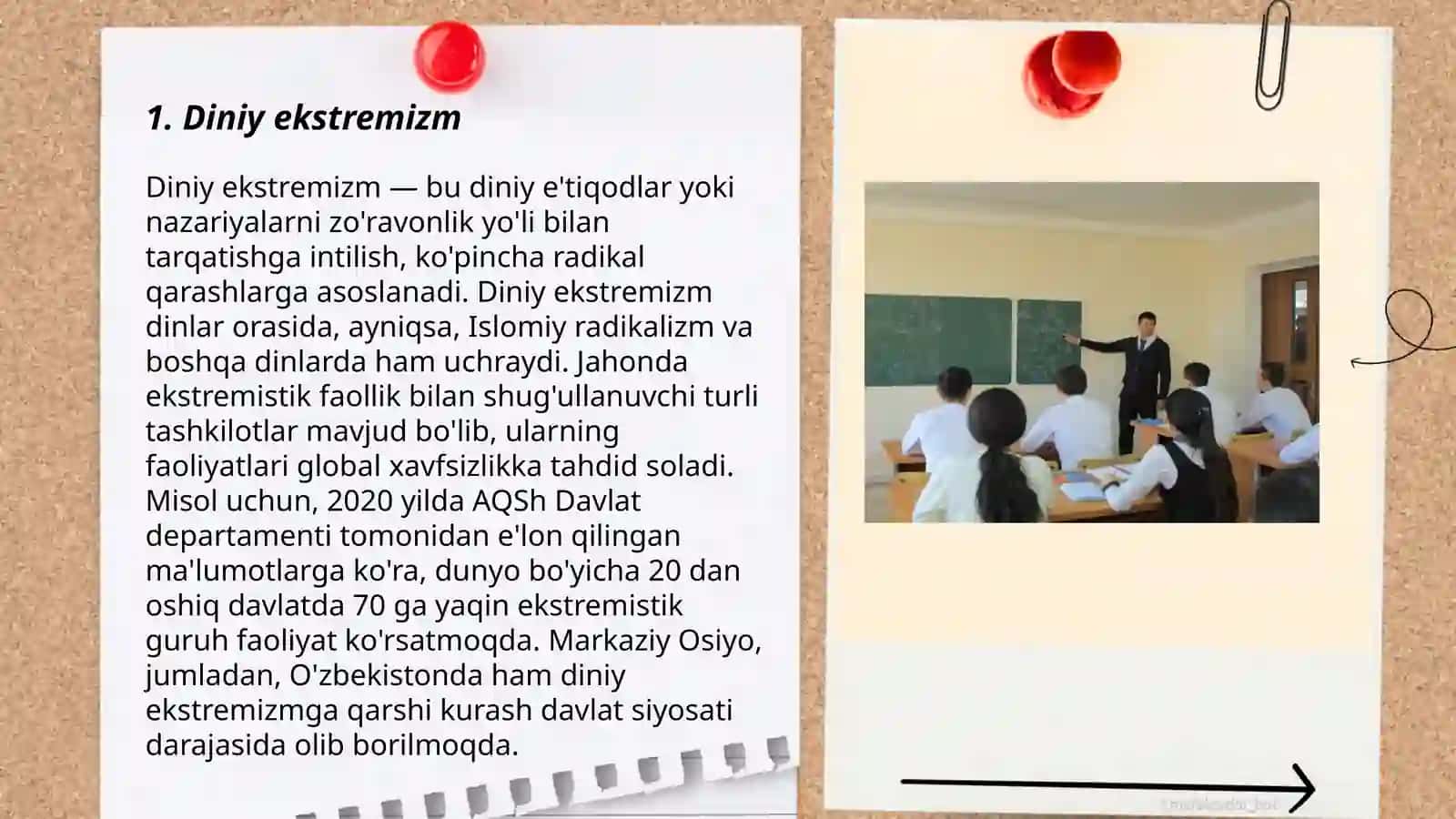 Ekstremizmning ko'rinishlari va namoyon bo'lishi shakillari 3