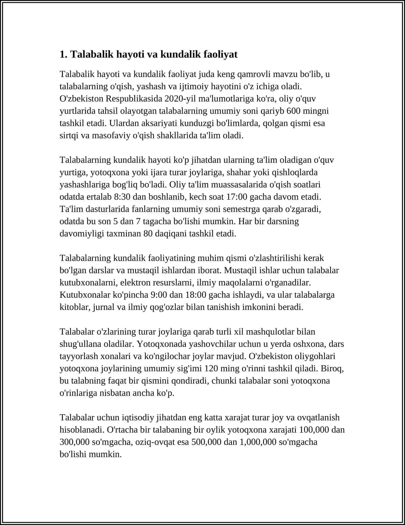 TALABALIK YILLARI 3
