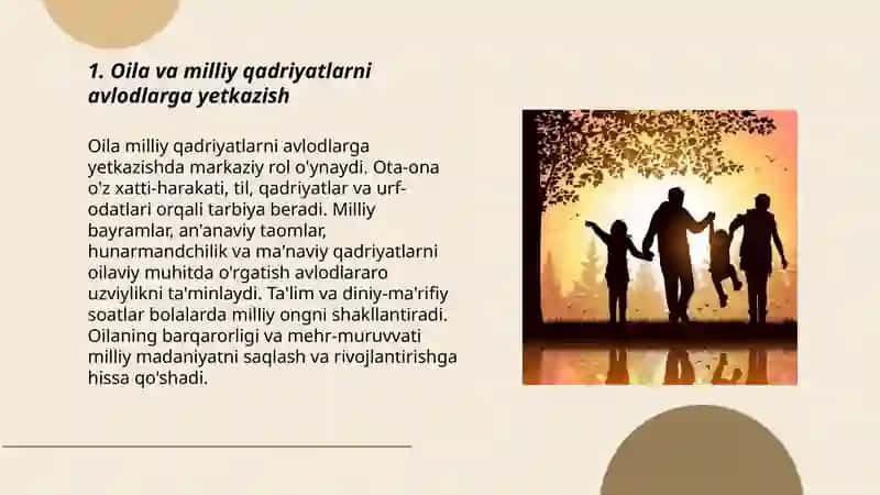 Oila va milliy qadriyatlarni avlodlarga yetkazish 3