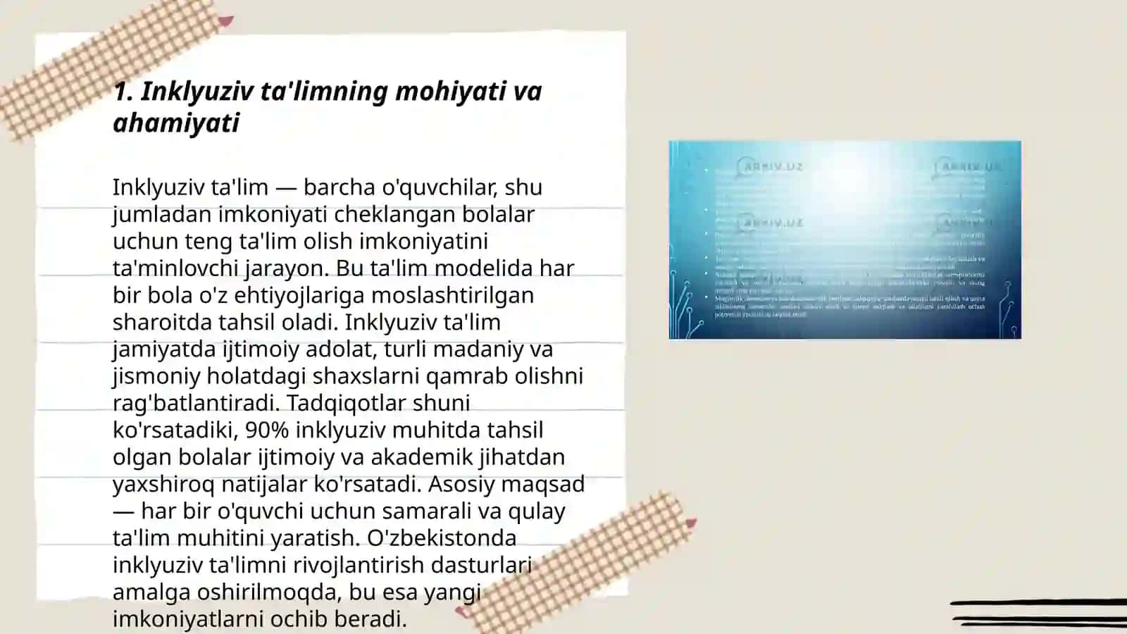 Ruhiy rivojolanish nuqsoni bo'lgan bolalarni inklyuziv sharoitda o'qitish va tarbiyalash 3