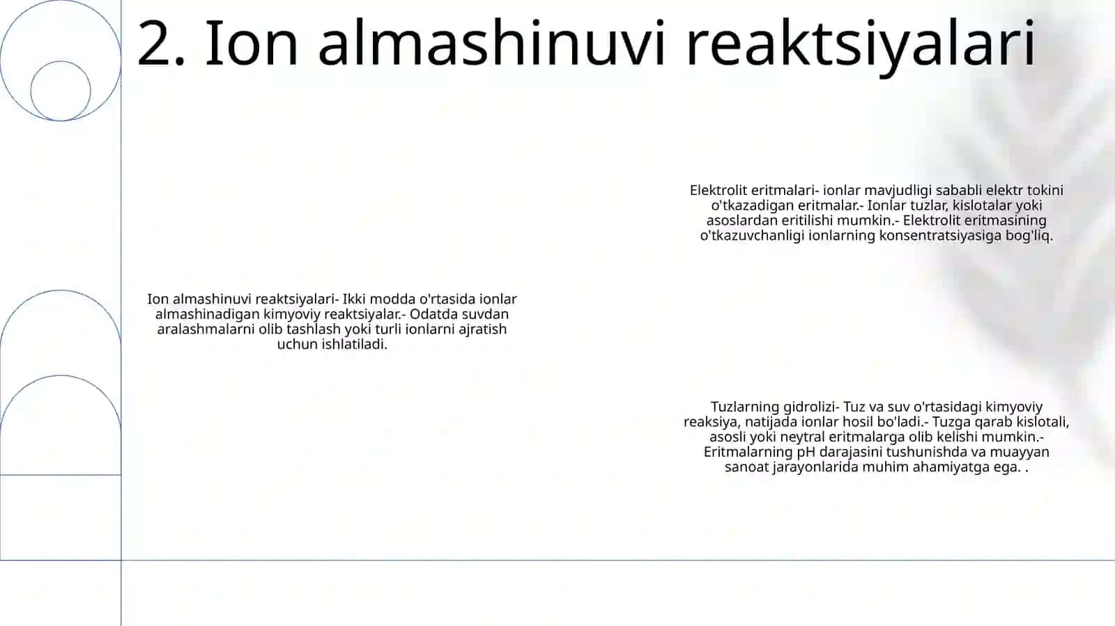 Elektrolitlar Eritmalaridagi Ion Almashinuvi Reaktsiyalari Tuzlarning Gidrolizlanishi 3