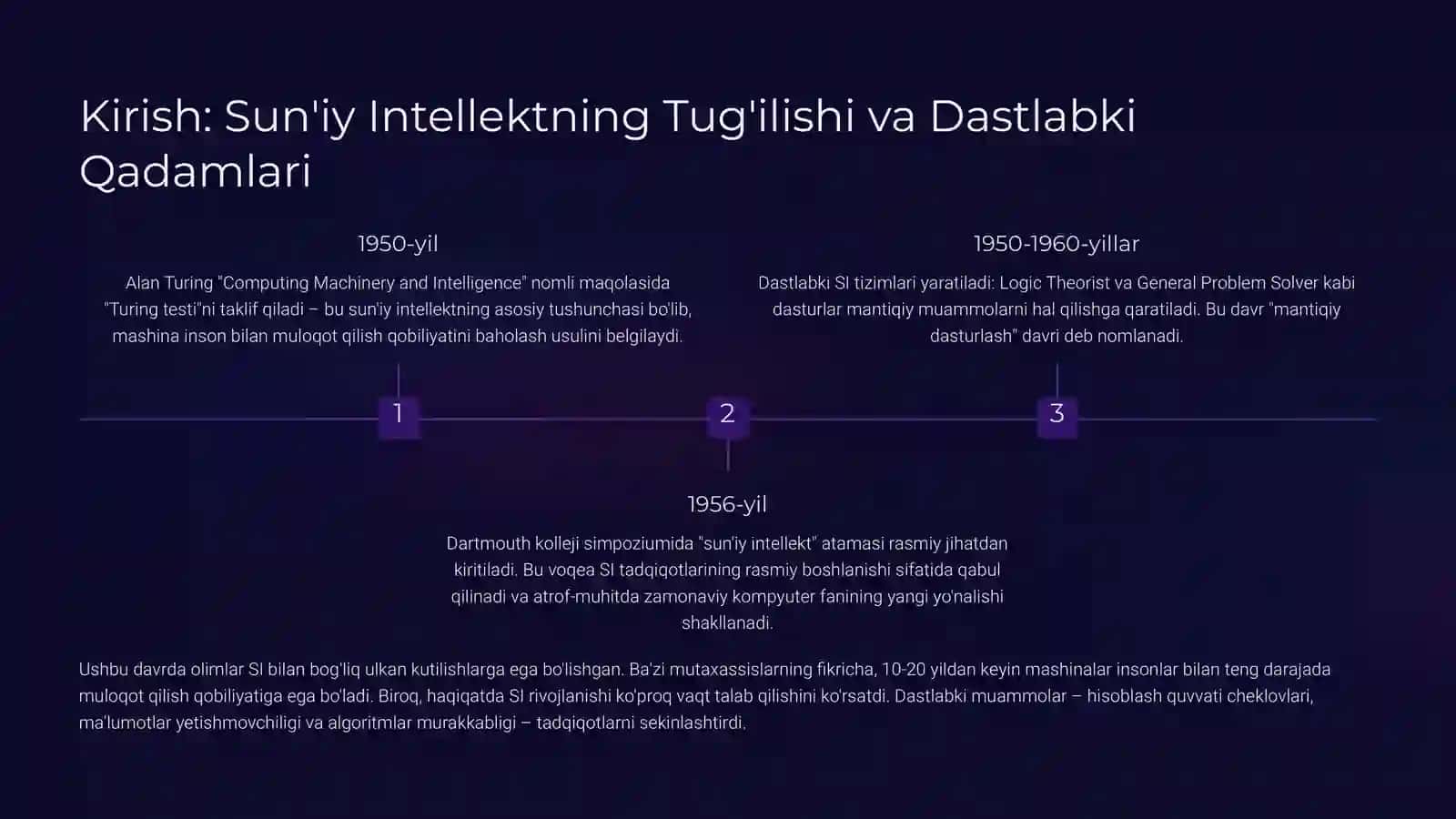 Sun'iy Intellekt: Tarix, Bugun va Kelajak Istiqlollari 3