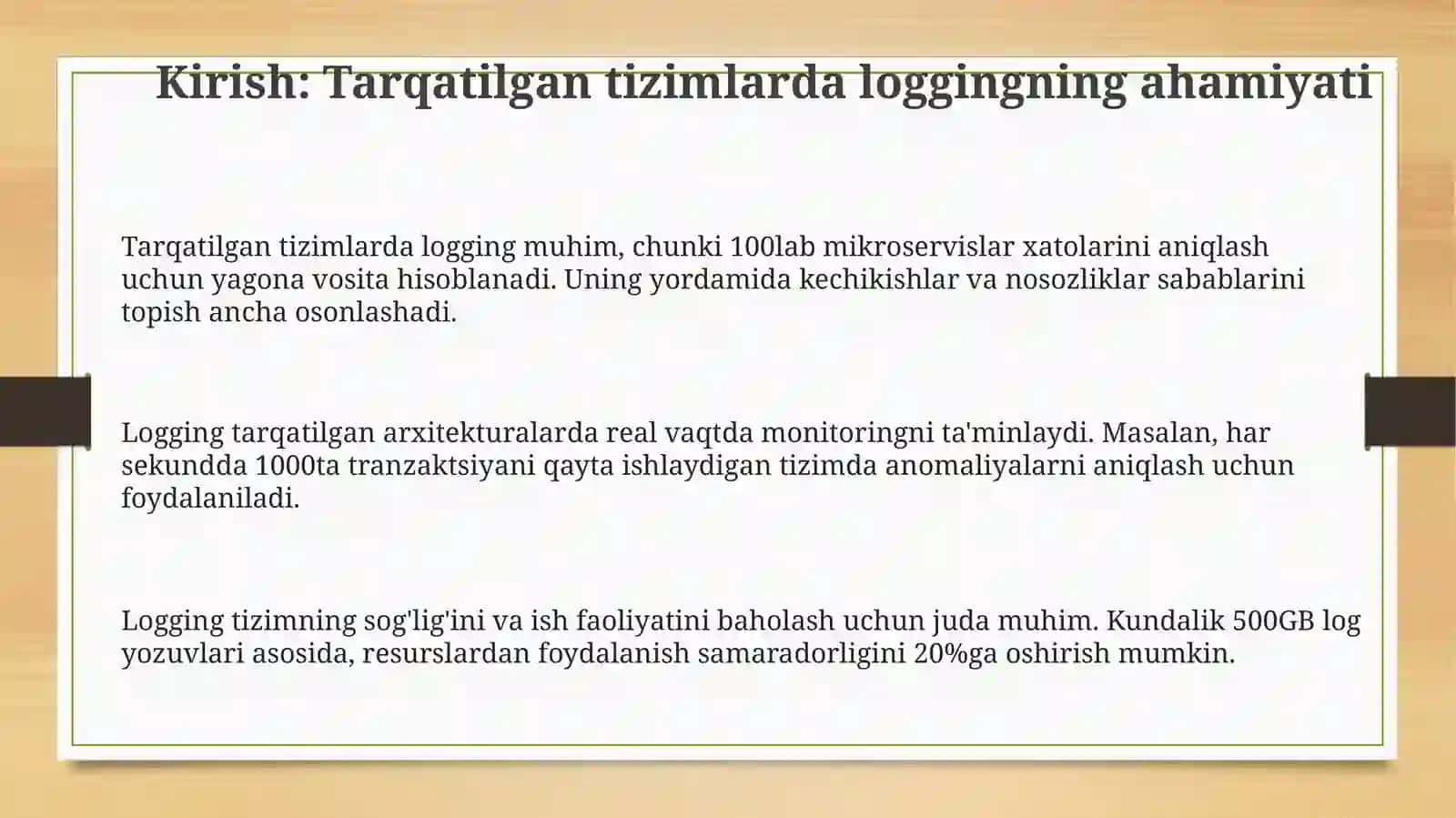 Loggingning ahamiyati va monitoring tizimlari 3
