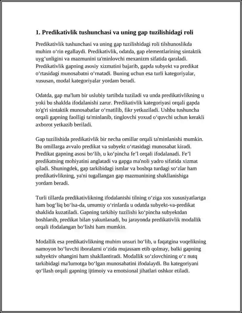 PREDIKATIVLILIK - GAPNI SHAKLLANTIRISH VOSITASI SIFATIDA.PREDIKATIVLIK MODALLIK 3