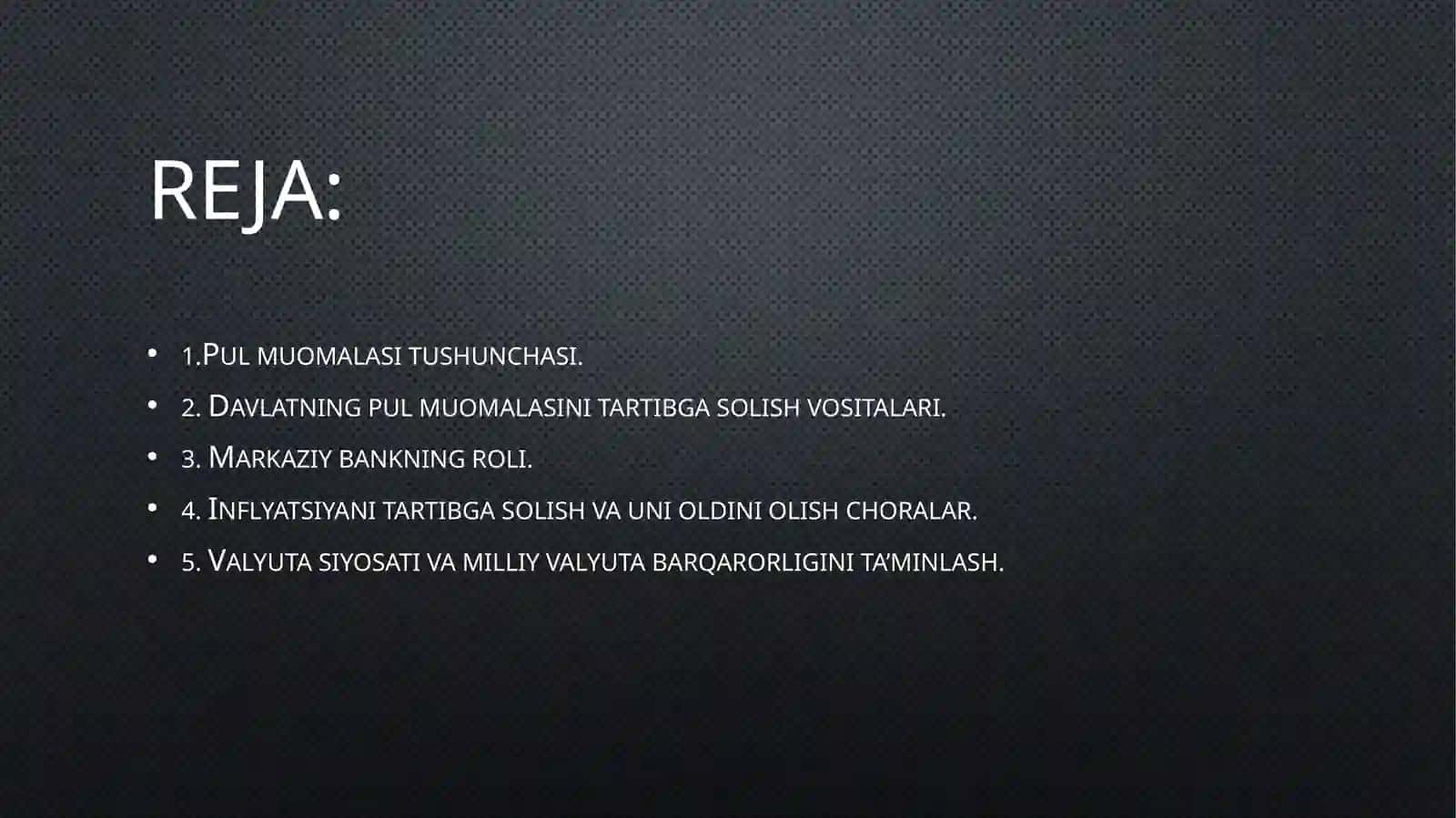 Davlatning pul muomalasini tartibga solish 3