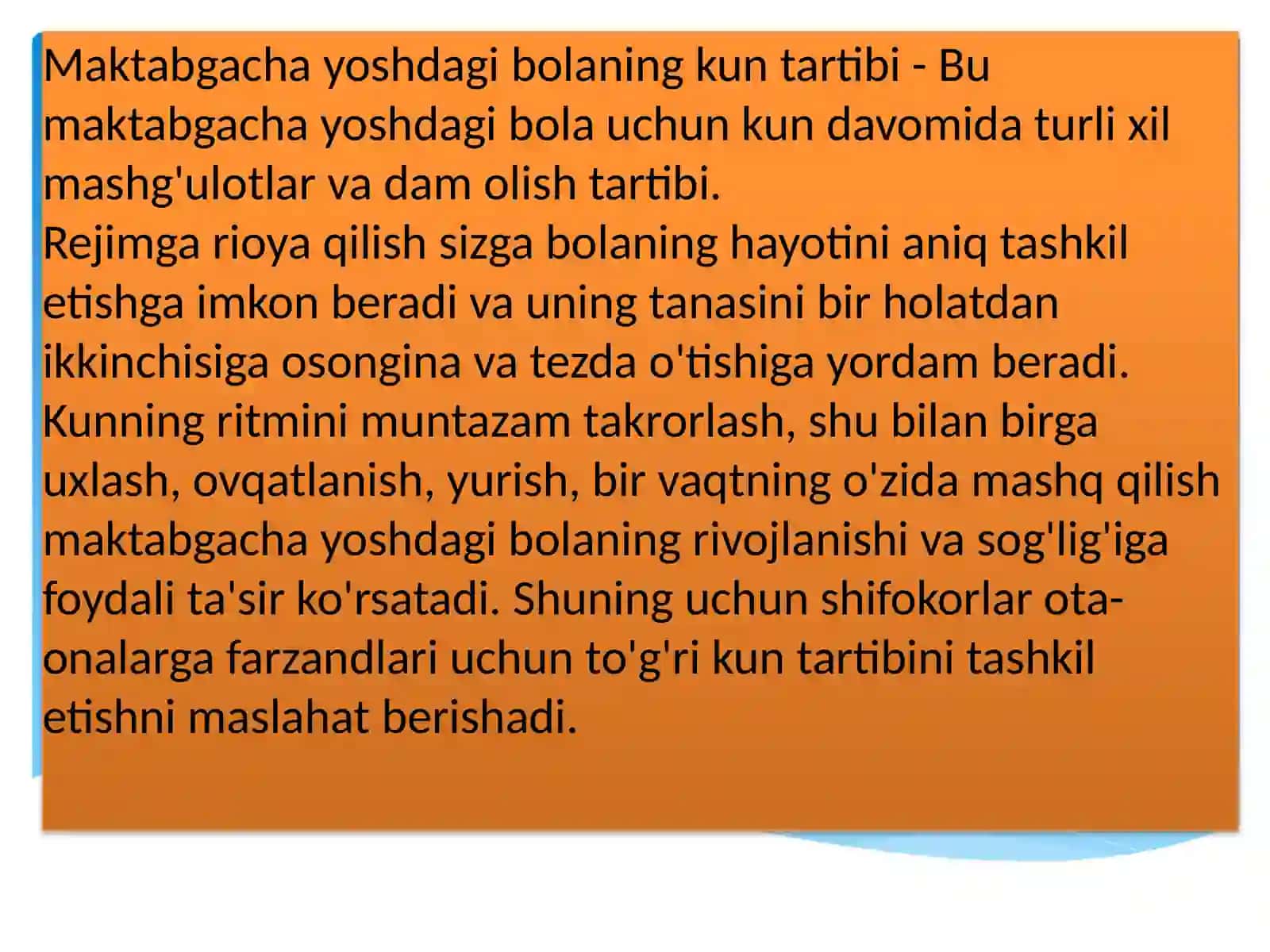 Maktabgachata’lim tashkiloti tarbiyachisining ish xujjatlari. MTTda Guruh kunitartibini to’g’ri rejalashtirish 3