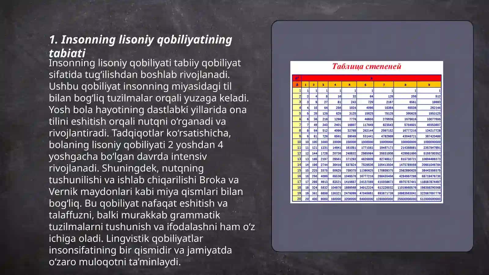 Insonning lisoniy qobiliyati va uning o'rganilishi 3