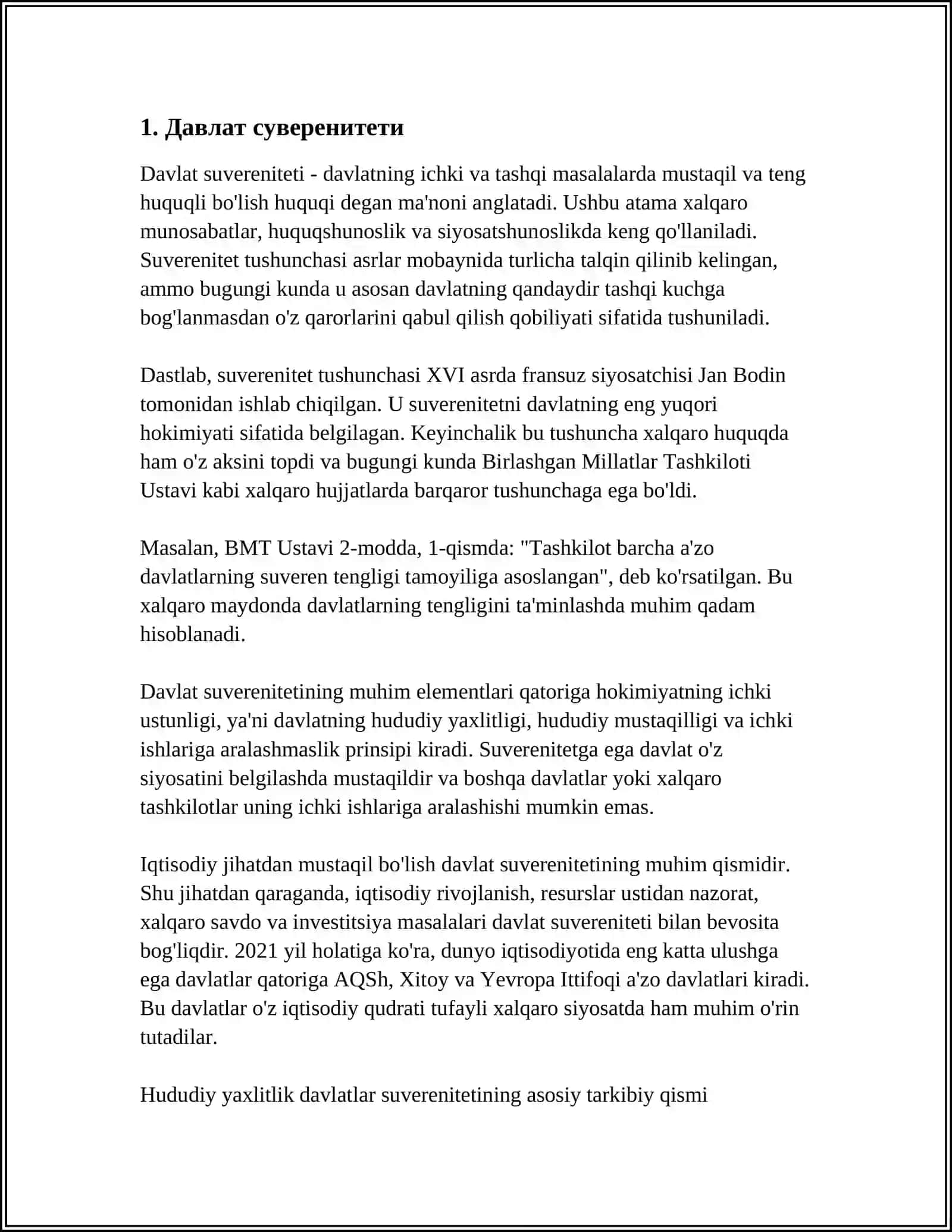 REFERAT Mavzu: DAVAN DAVLATI 3