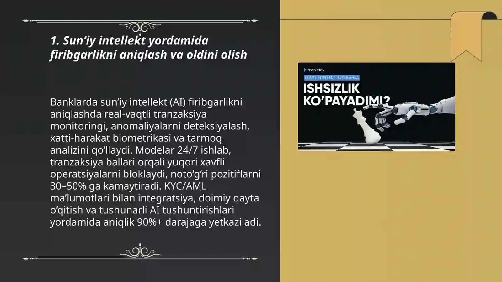 Banklarda sun’iy intellekt asosida xavfsizlikni kuchaytirish 3
