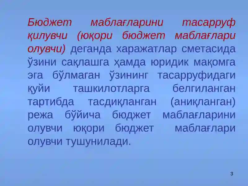 Бюджет ташкилотларининг бюджетдан ташқари жамғармалари 3