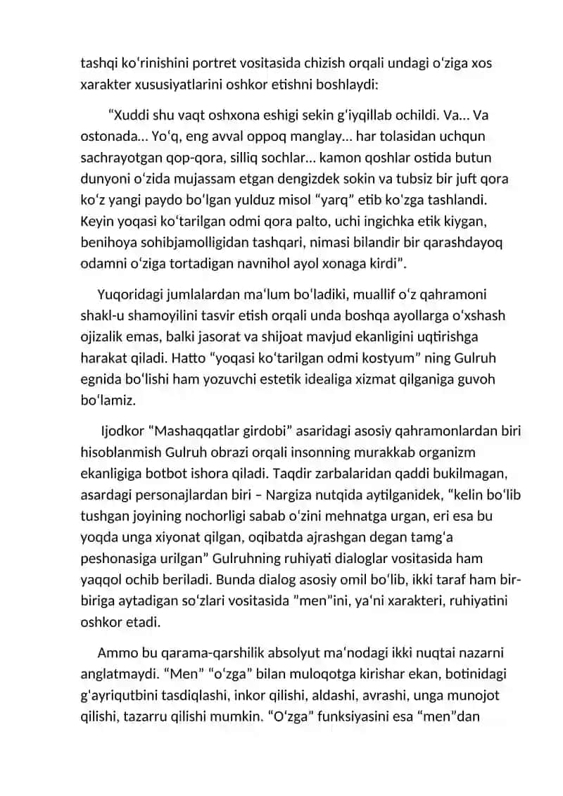 Zulfiya Qurolboy qizining hikoyachilik mahoratini o‘rganish 3