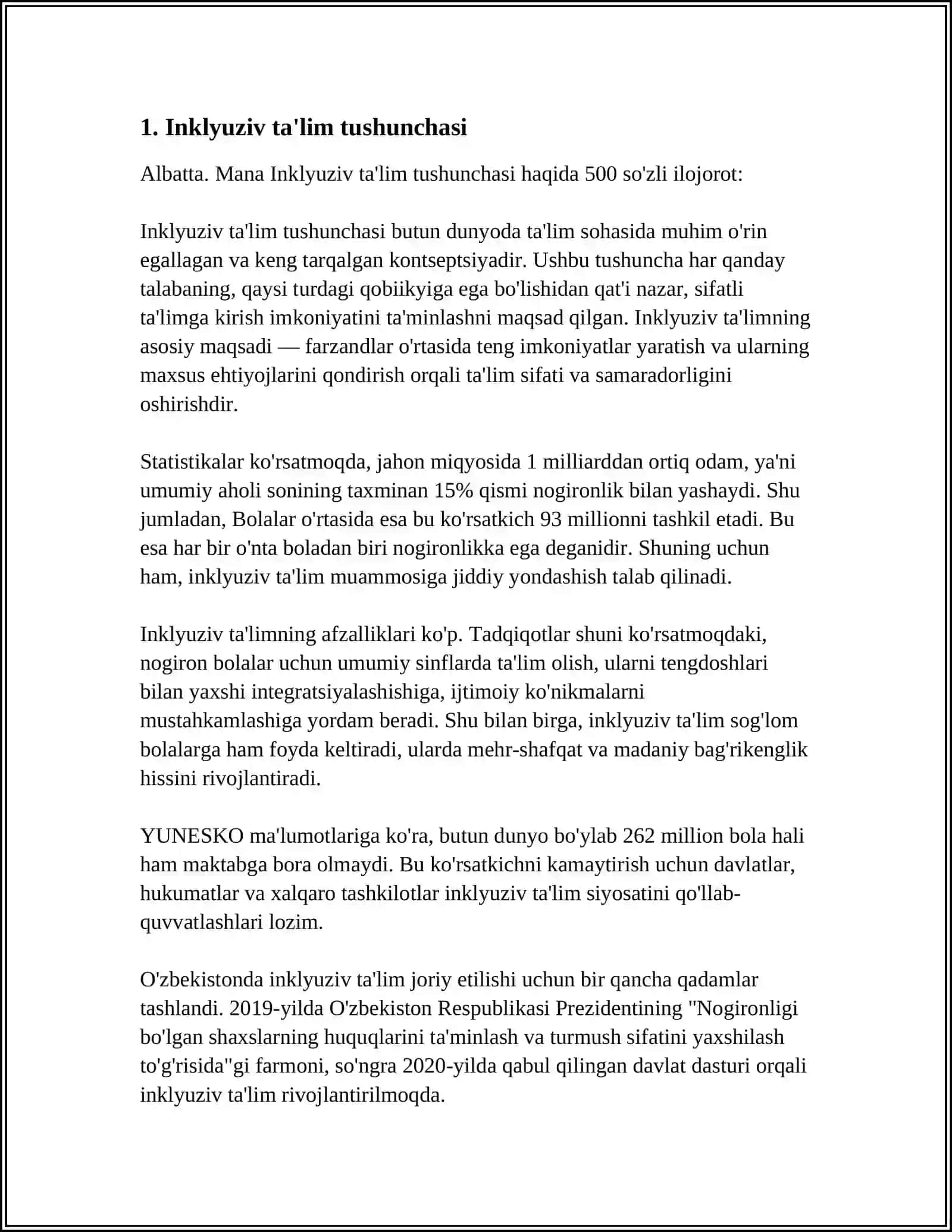 INKLYUZIV VA INTEGRATSION TA’LIMNING BIR-BIRIDAN FARQI 3