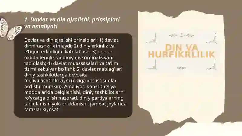 Davlat va din ajralishi: prinsiplari va amaliyoti 3