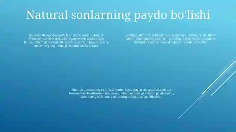 Son Sanoq Tushunchasi Natural Son Sanoq Va Nol Tushunchalarining Yuzaga Kelishi Tarixidan 3