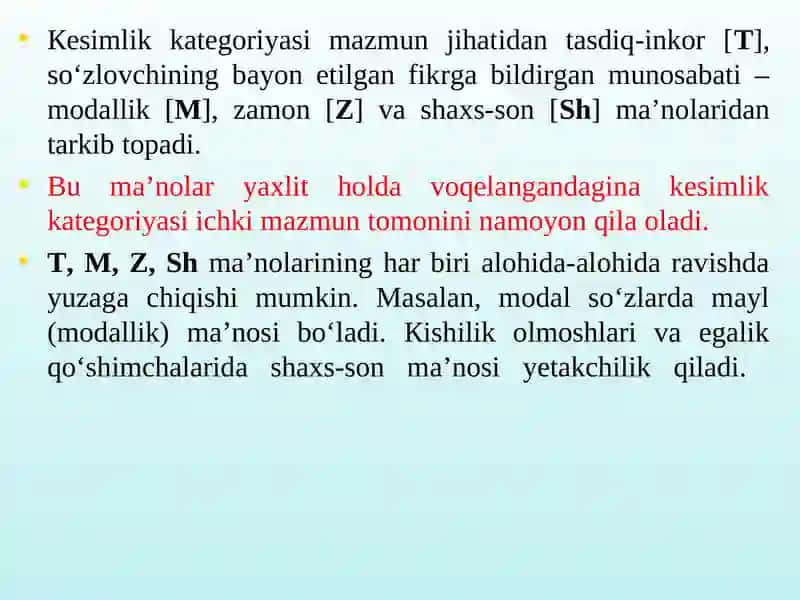 Lisoniy sathda gap boʻlaklari 3