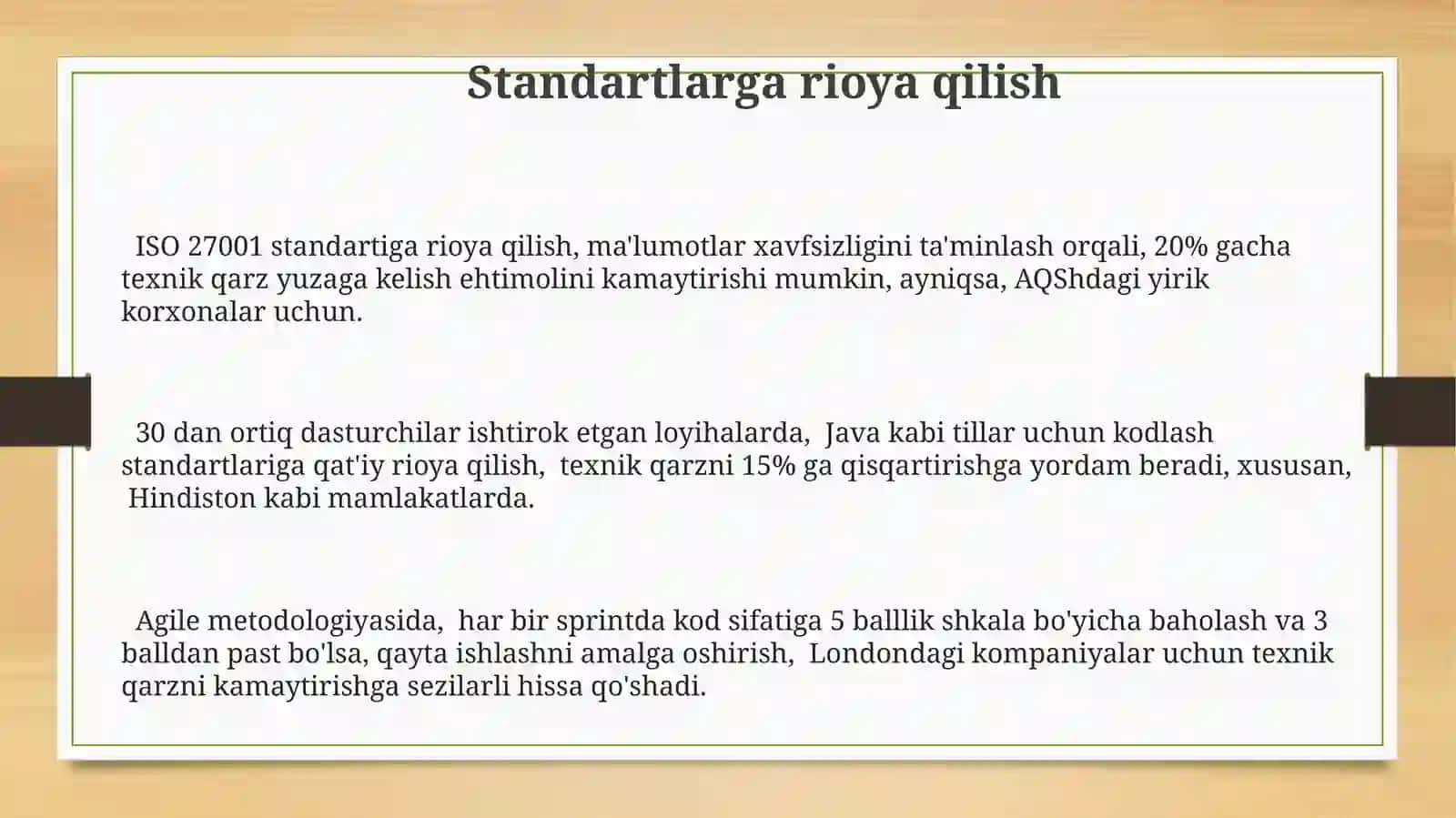 IT loyihalar boshqaruvida texnik qarzni kamaytirish usullari 3