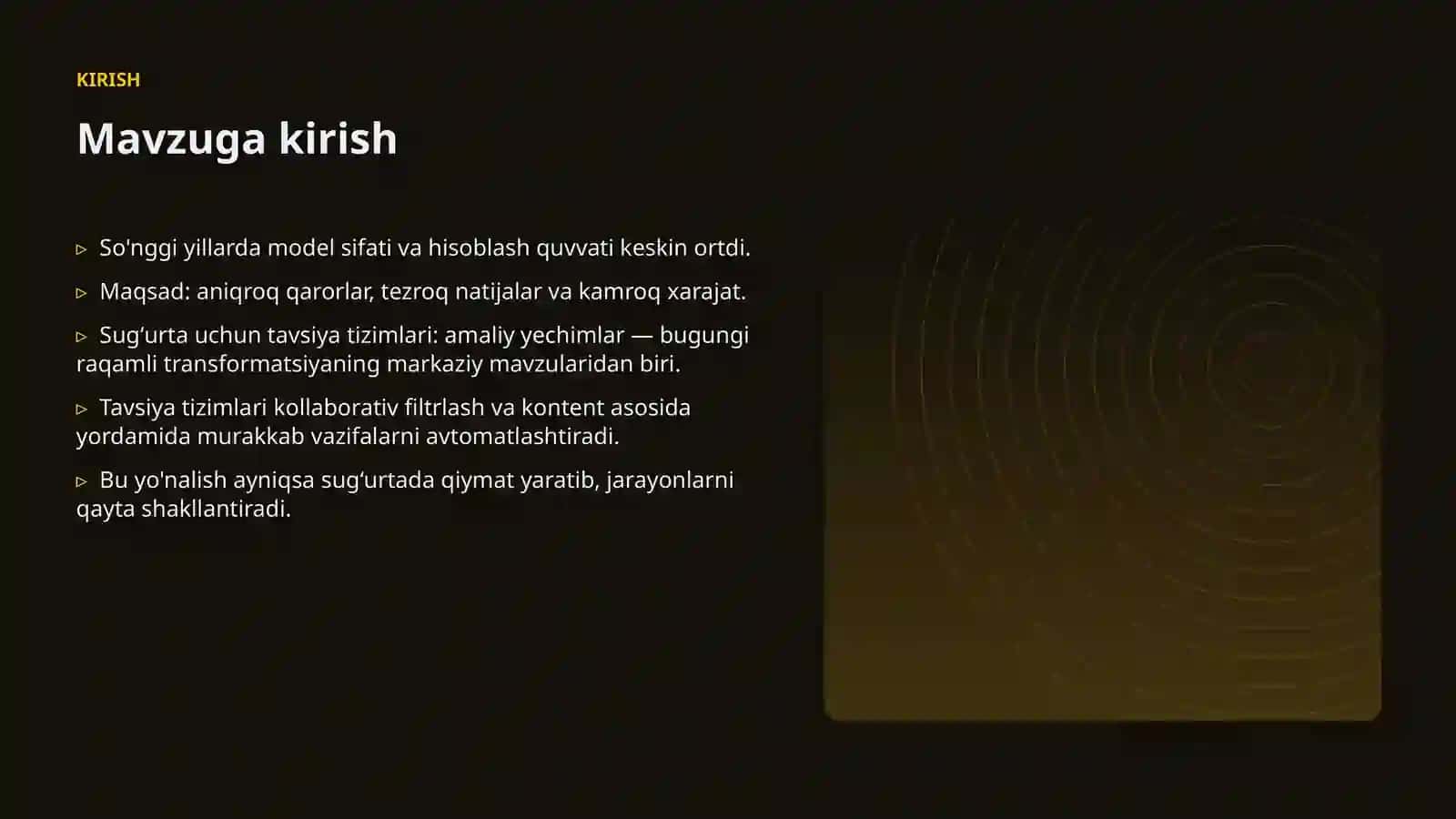 Sugʻurta uchun tavsiya tizimlari: amaliy yechimlar 3