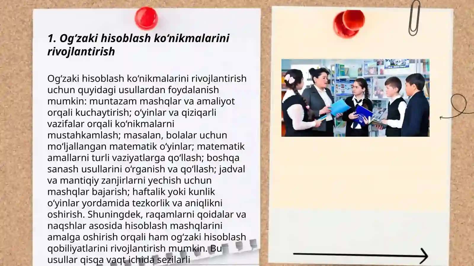 Og‘zaki va yozma hisoblash malakalarini shakllantirish 3