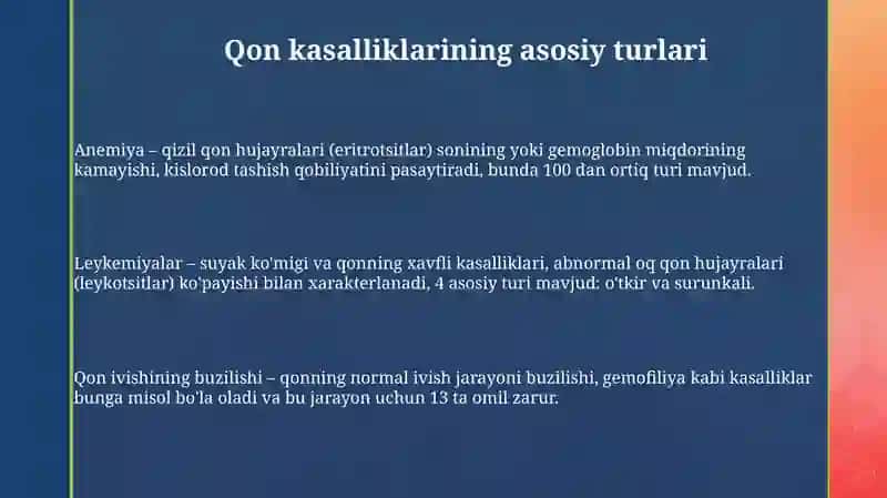 Qon va qon yaratish a’zolari kasalliklari 3
