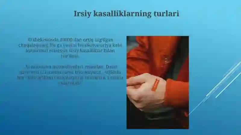Odam genetikasi: irsiy kasalliklar diagnostikasi va prafilaktikasi 3