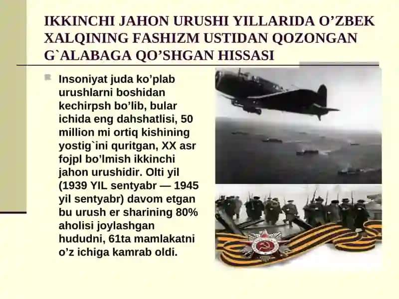 Ikkinchi jahon urushida O'zbekiston 3