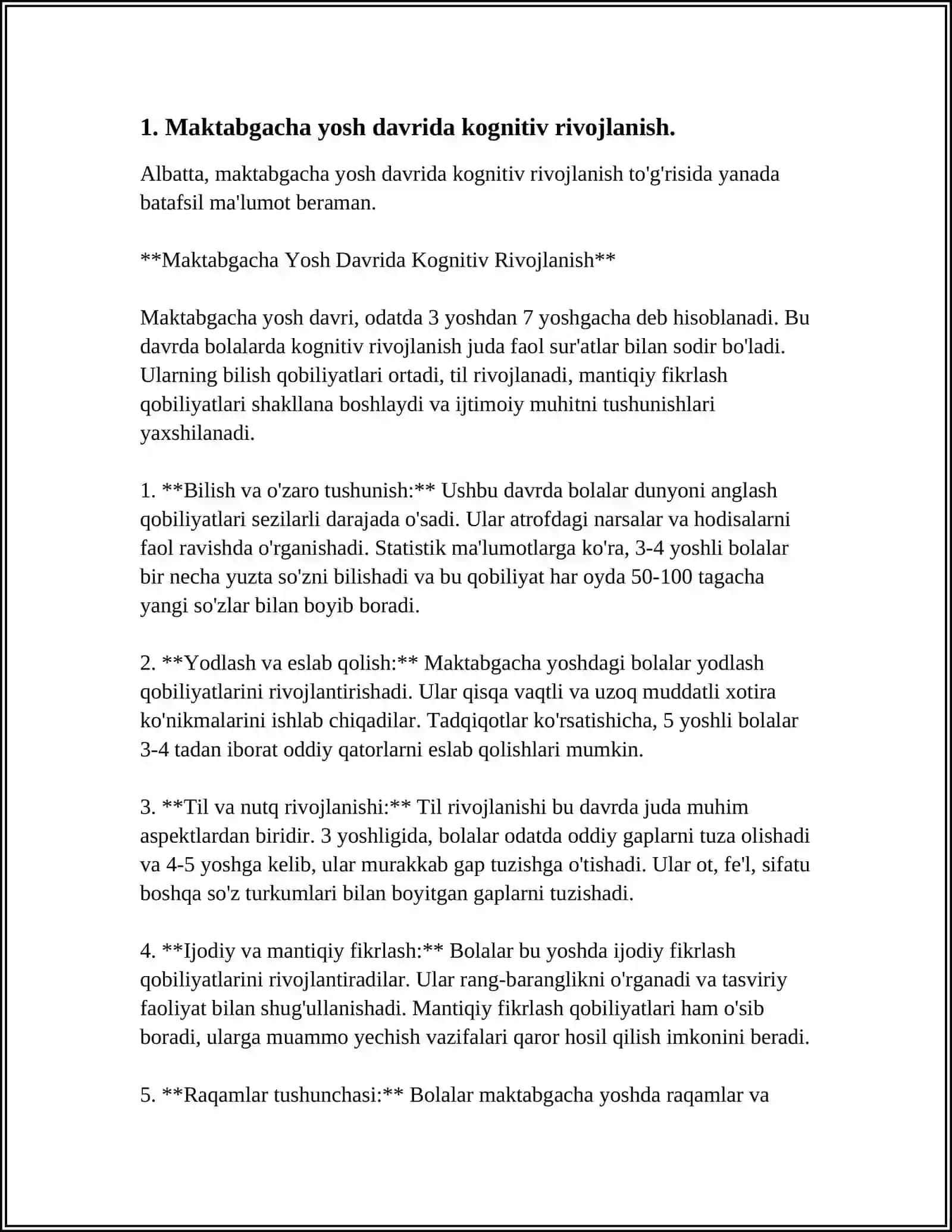 Maktabgacha Yosh Davrida Kognitiv Rivojlanish 3