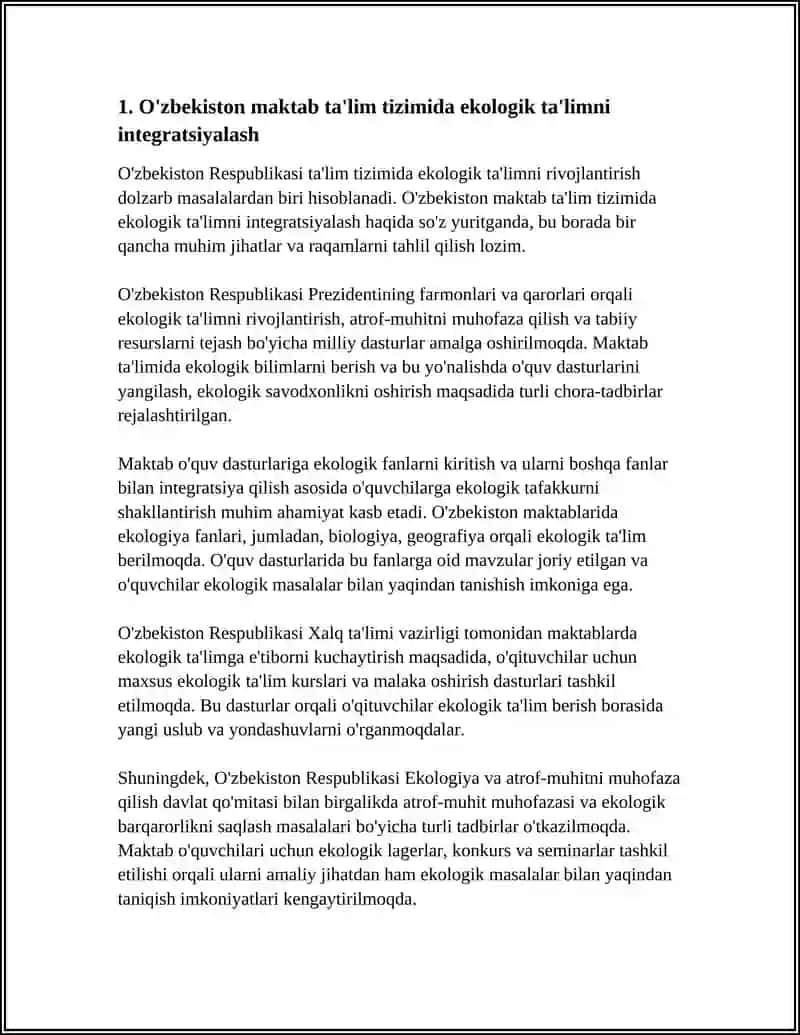 O'ZBEKISTON RESPUBLIKASIDA EKOLOGIK TA'LIMNI RIVOJLANTIRISH MASALALARI 3