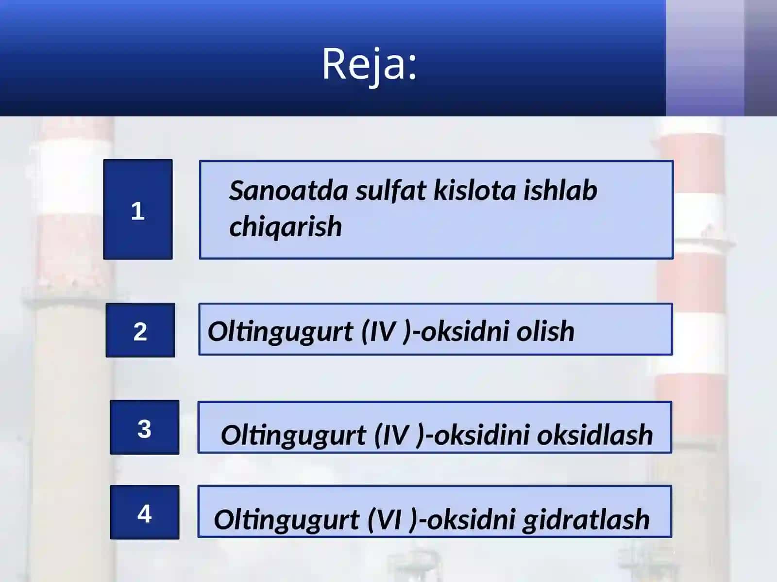 Sanoatda sulfat kislota ishlab chiqarish texnologiyasi 3