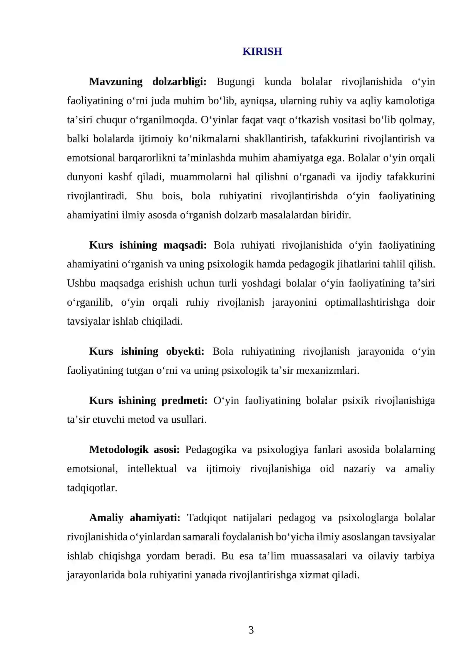 Bola ruxiyati rivojlanishda oyin faoliyatini ahamiyatini 3